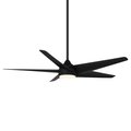 Wac Viper 5-Blade Smart Ceiling Fan 60in Matte Black with 3000K LED Light Kit and Remote Control F-071L